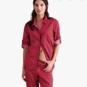 VICTORIA'S SECRET PENGUIN ❤🐧🐧🐧❤PATTERN RED PAJAMA SET. NWNT